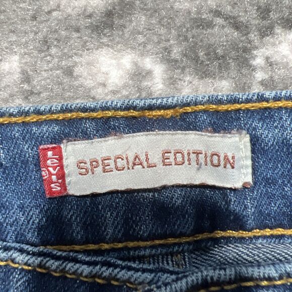 Levi's Special Edition Jeans Womens Junior 5M Blue Denim Distressed Low Rise - Picture 4 of 15